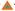 Triangle orange avec point vert au millieu.